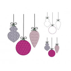 Stickdatei - Weihnachtsbaumkugeln